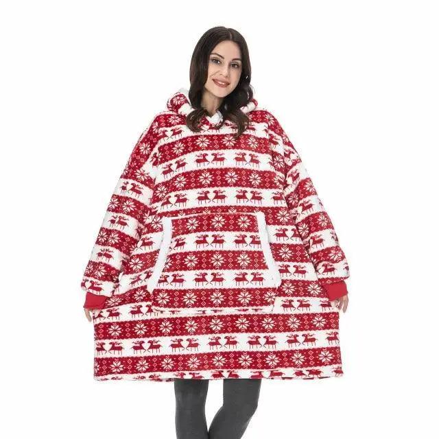 Winter Oversized Wearable Blanket Women Hoodies Sweatshirt TV Blanket With Sleeves Pullover Warm Soft Unisex Hoody Comfortable Sweatshirts For Autumn Stevvex