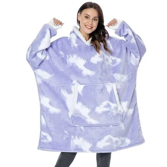 Winter Oversized Wearable Blanket Women Hoodies Sweatshirt TV Blanket With Sleeves Pullover Warm Soft Unisex Hoody Comfortable Sweatshirts For Autumn Stevvex