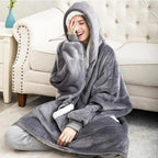 Winter Oversized Wearable Blanket Women Hoodies Sweatshirt TV Blanket With Sleeves Pullover Warm Soft Unisex Hoody Comfortable Sweatshirts For Autumn Stevvex