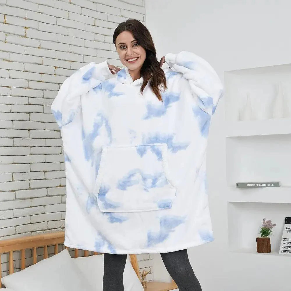 Winter Oversized Wearable Blanket Women Hoodies Sweatshirt TV Blanket With Sleeves Pullover Warm Soft Unisex Hoody Comfortable Sweatshirts For Autumn Stevvex