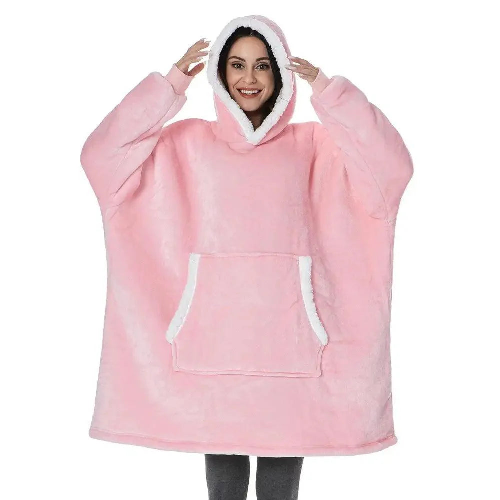 Winter Oversized Wearable Blanket Women Hoodies Sweatshirt TV Blanket With Sleeves Pullover Warm Soft Unisex Hoody Comfortable Sweatshirts For Autumn Stevvex