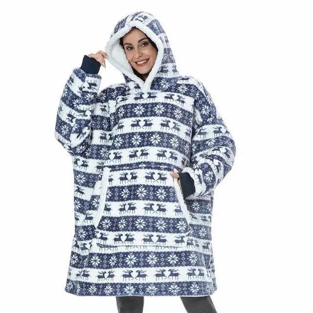 Winter Oversized Wearable Blanket Women Hoodies Sweatshirt TV Blanket With Sleeves Pullover Warm Soft Unisex Hoody Comfortable Sweatshirts For Autumn Stevvex