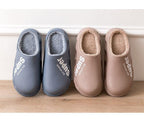 Winter Slippers Warm Men Shoes Waterproof Women Couples Non-Slip Plush Cotton Indoor Outdoor Cozy Home Autumn Thick Slippers Cozy Slip-On Memory Foam Fur House Slippers Warm Fleece Lining Indoor Outdoor Garden Bedroom Plush Shoes