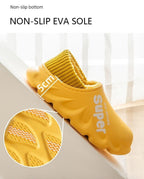 Winter Slippers Warm Men Shoes Waterproof Women Couples Non-Slip Plush Cotton Indoor Outdoor Cozy Home Autumn Thick Slippers Cozy Slip-On Memory Foam Fur House Slippers Warm Fleece Lining Indoor Outdoor Garden Bedroom Plush Shoes