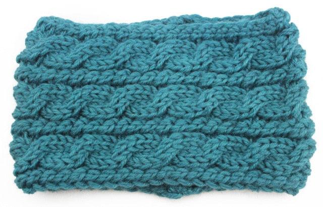 Winter Soft Wool Knit Warm Lightweight Ear Protection Crochet Headbands Elegant Turban Outdoor Sports Headwear Hair Ribbons Hair Accessories For Girl