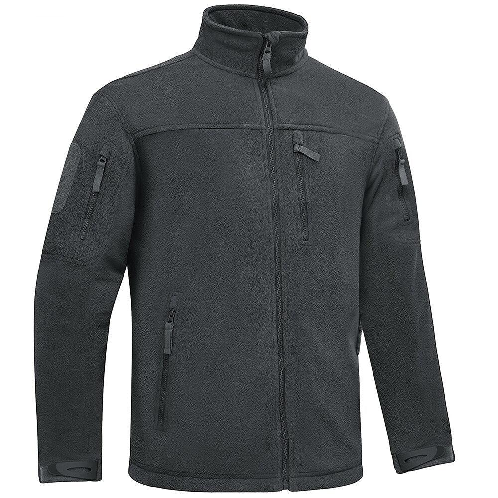 Winter Tactical Fleece Jacket Mens Jacket Unique Design Men's Winter Thermal Work Jacket Thermal Warm Security Fishing Work Coats Soft Winter Fleece Coat With Multiple Pockets Stevvex