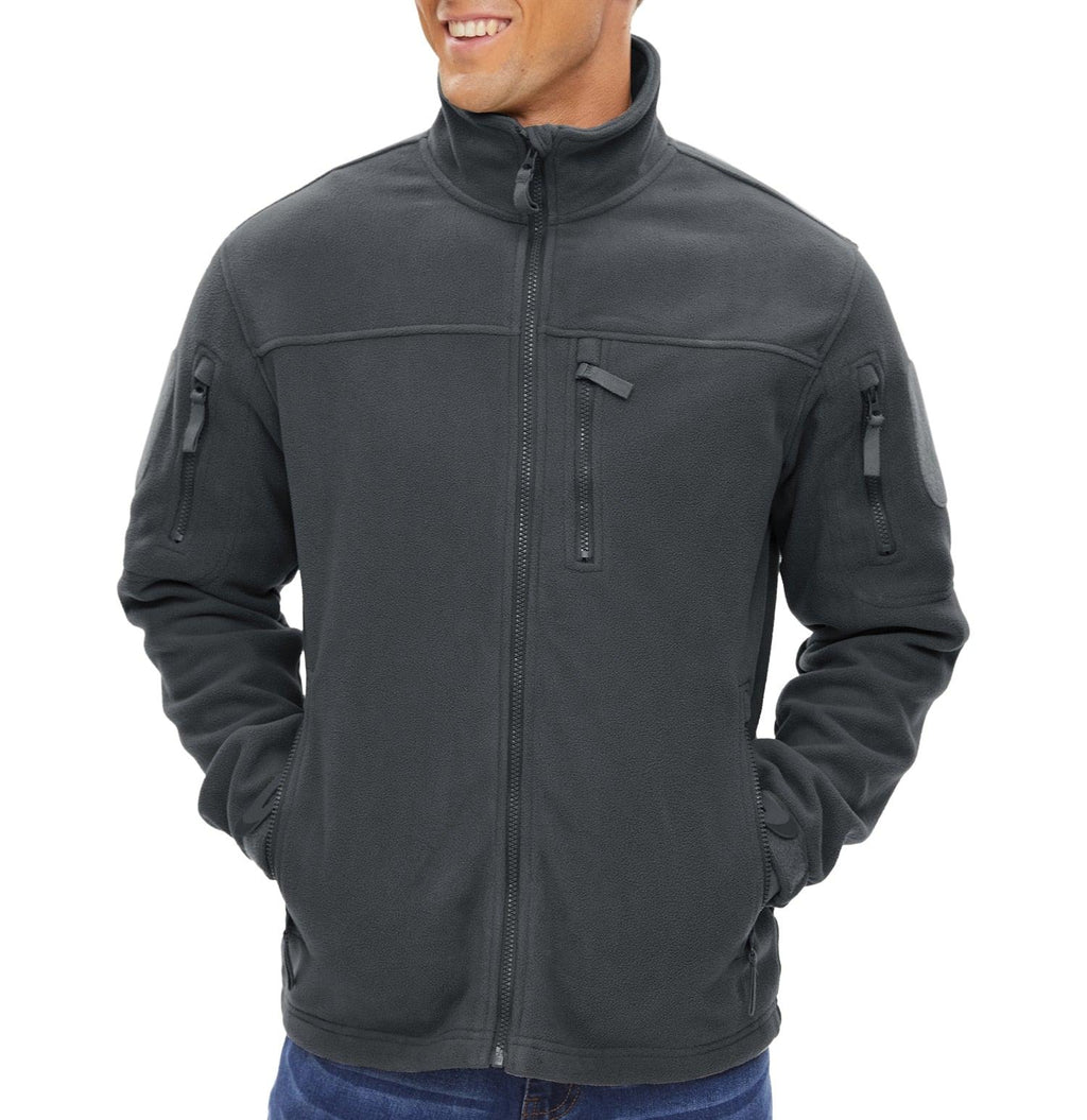 Winter Tactical Fleece Jacket Mens Jacket Unique Design Men's Winter Thermal Work Jacket Thermal Warm Security Fishing Work Coats Soft Winter Fleece Coat With Multiple Pockets Stevvex