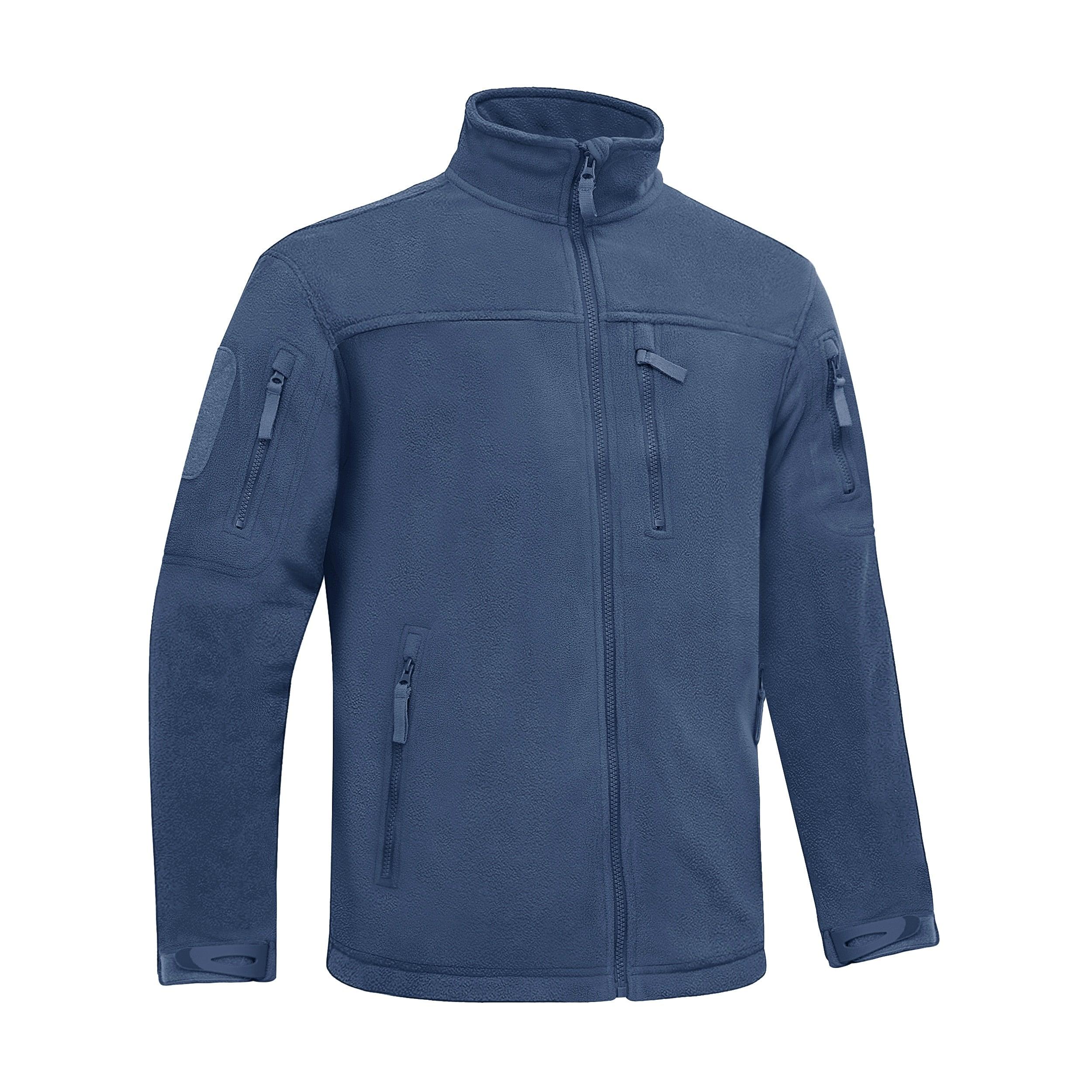 Winter Tactical Fleece Jacket Mens Jacket Unique Design Men's Winter Thermal Work Jacket Thermal Warm Security Fishing Work Coats Soft Winter Fleece Coat With Multiple Pockets Stevvex