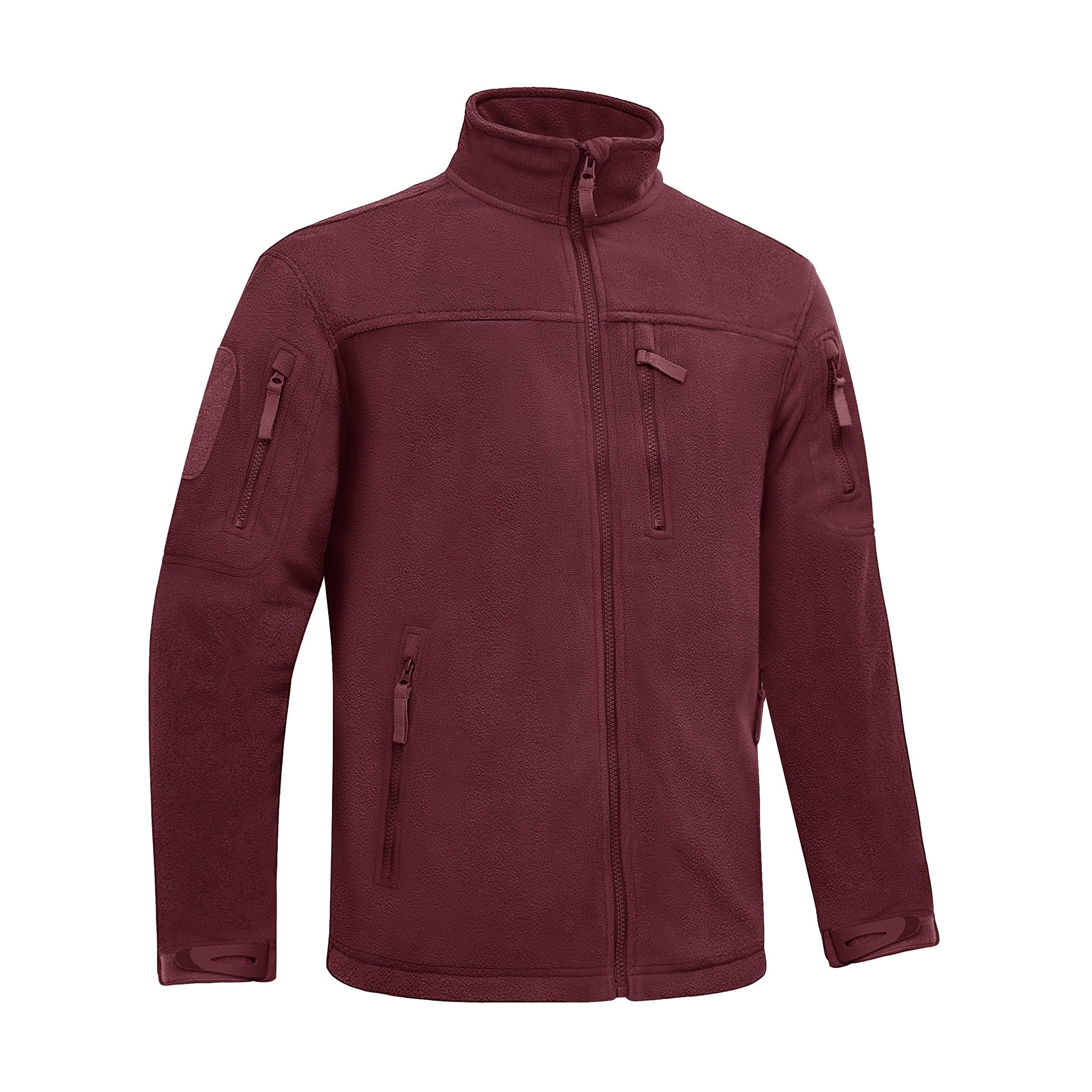Winter Tactical Fleece Jacket Mens Jacket Unique Design Men's Winter Thermal Work Jacket Thermal Warm Security Fishing Work Coats Soft Winter Fleece Coat With Multiple Pockets Stevvex