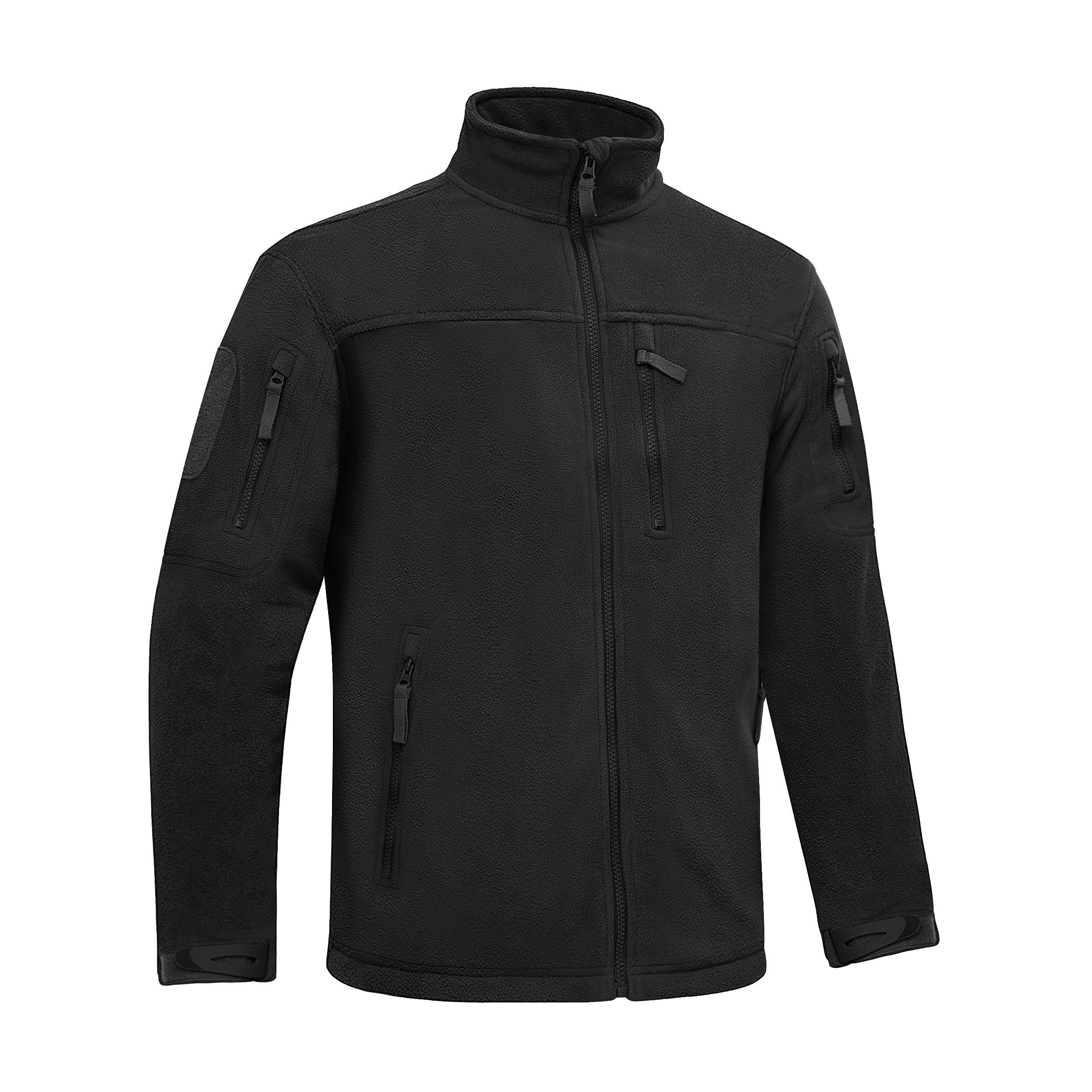 Winter Tactical Fleece Jacket Mens Jacket Unique Design Men's Winter Thermal Work Jacket Thermal Warm Security Fishing Work Coats Soft Winter Fleece Coat With Multiple Pockets Stevvex