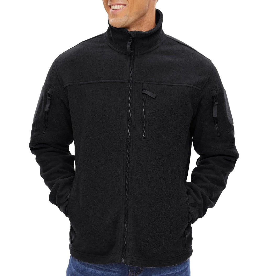 Winter Tactical Fleece Jacket Mens Jacket Unique Design Men's Winter Thermal Work Jacket Thermal Warm Security Fishing Work Coats Soft Winter Fleece Coat With Multiple Pockets Stevvex