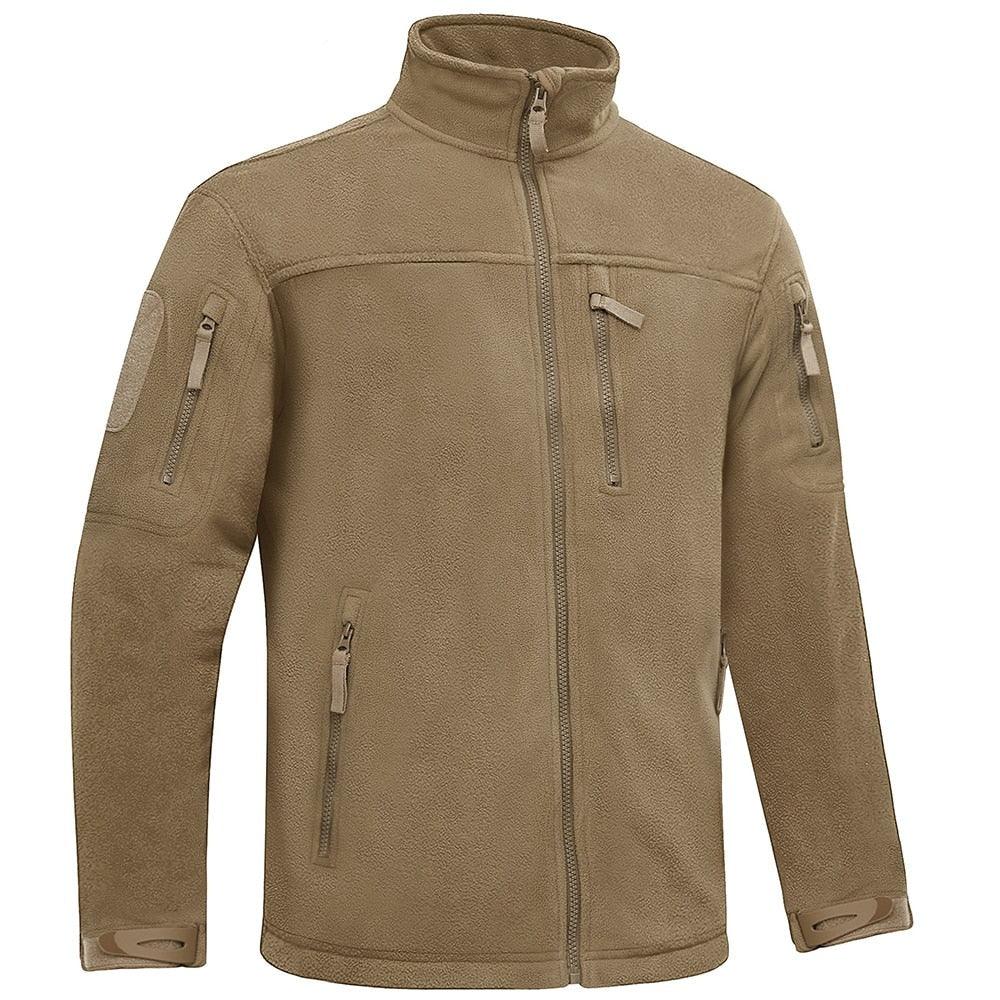 Winter Tactical Fleece Jacket Mens Jacket Unique Design Men's Winter Thermal Work Jacket Thermal Warm Security Fishing Work Coats Soft Winter Fleece Coat With Multiple Pockets Stevvex