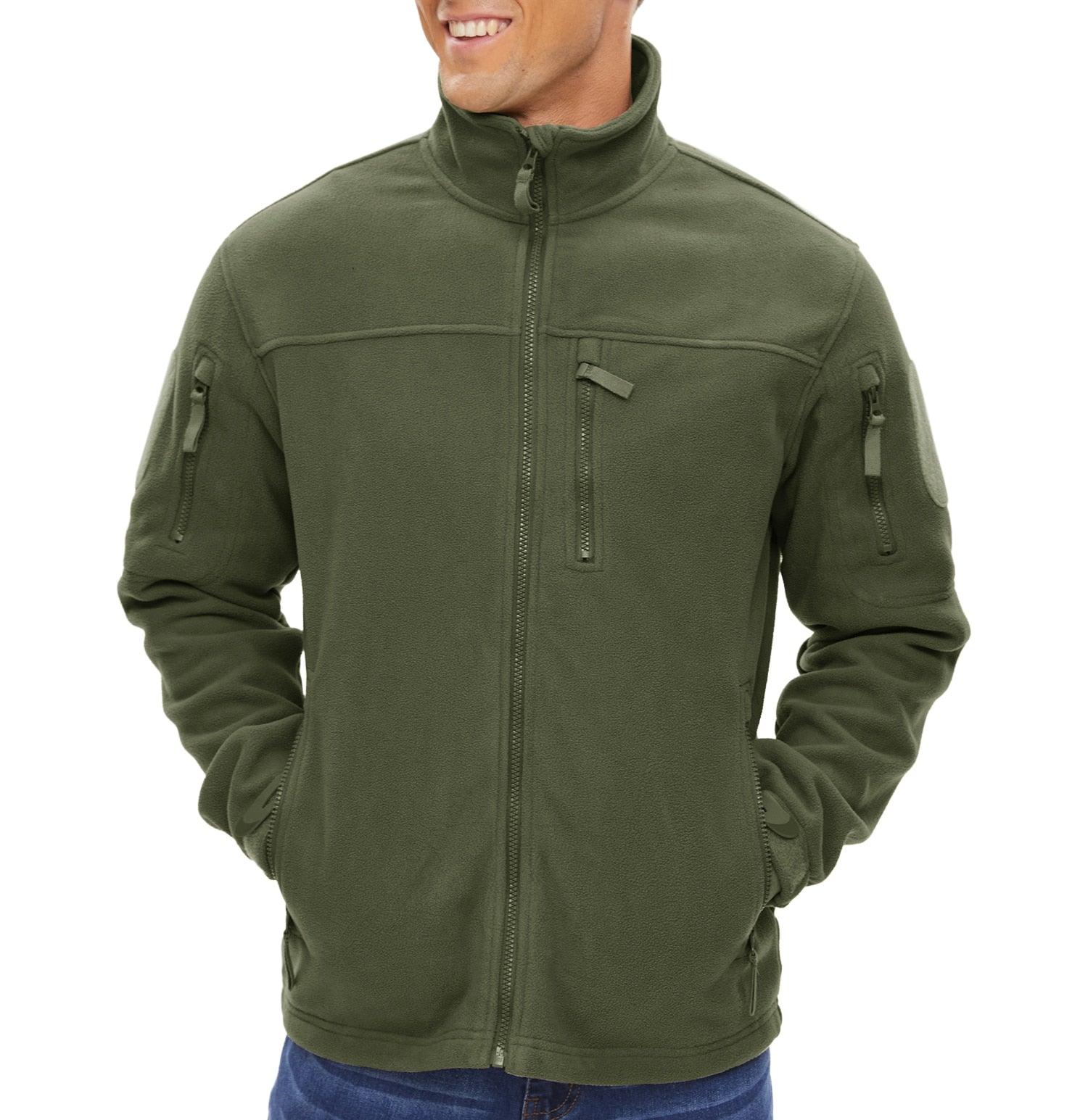 Winter Tactical Fleece Jacket Mens Jacket Unique Design Men's Winter Thermal Work Jacket Thermal Warm Security Fishing Work Coats Soft Winter Fleece Coat With Multiple Pockets Stevvex