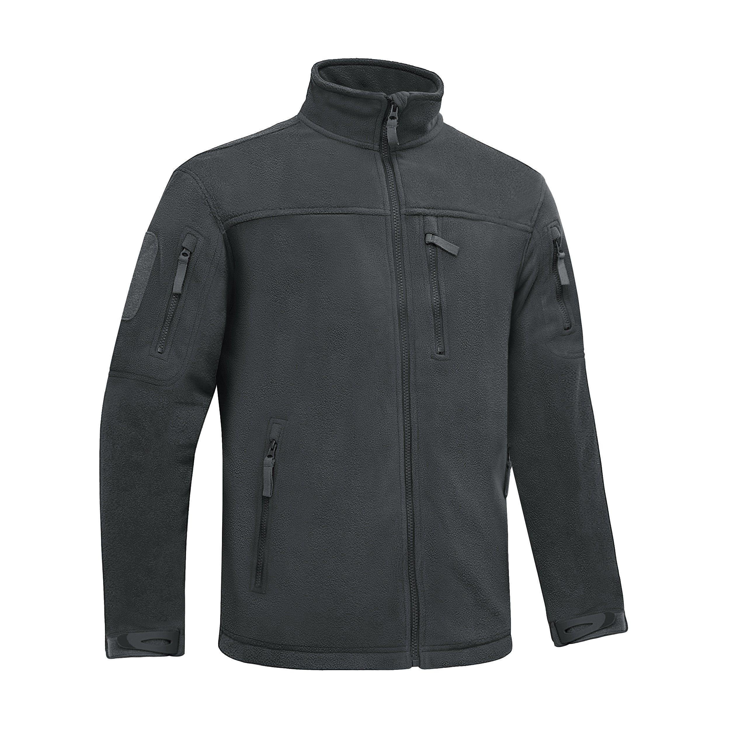 Winter Tactical Fleece Jacket Mens Jacket Unique Design Men's Winter Thermal Work Jacket Thermal Warm Security Fishing Work Coats Soft Winter Fleece Coat With Multiple Pockets Stevvex