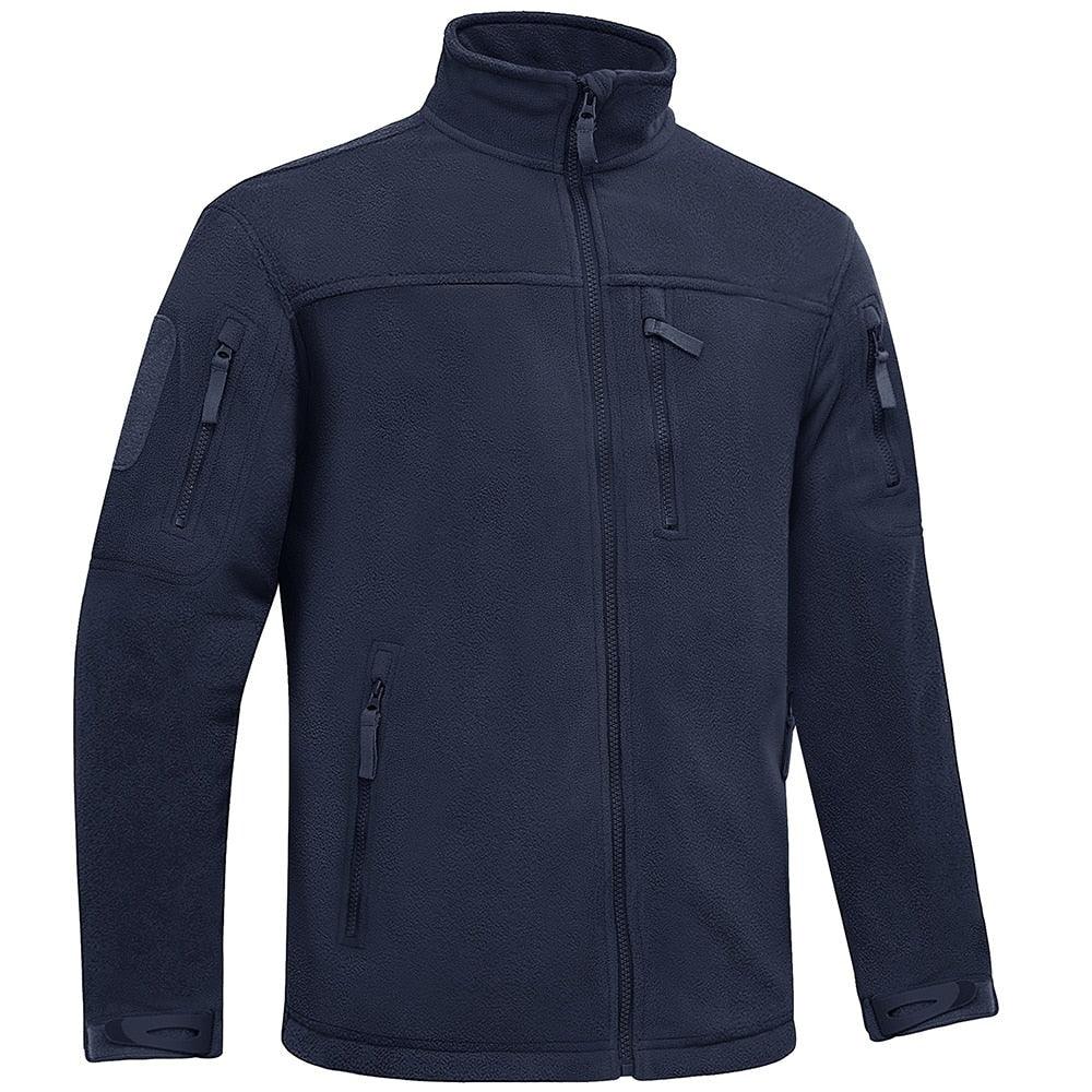 Winter Tactical Fleece Jacket Mens Jacket Unique Design Men's Winter Thermal Work Jacket Thermal Warm Security Fishing Work Coats Soft Winter Fleece Coat With Multiple Pockets Stevvex