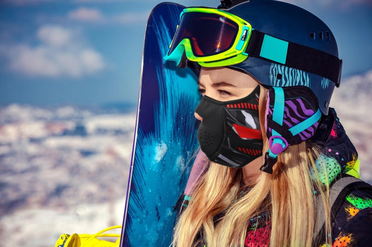 Winter Thermal Balaclava Fleece Half Face Mask Neck Warmer Ear Cover Ski Windproof Snowboard Scarf Bandana Helmet Cap Men Women Mask Headwear Scarf Bandana Hood Half Breathable Dustproof Hang-Ear Cap Bike Headbands Face Cover Stevvex