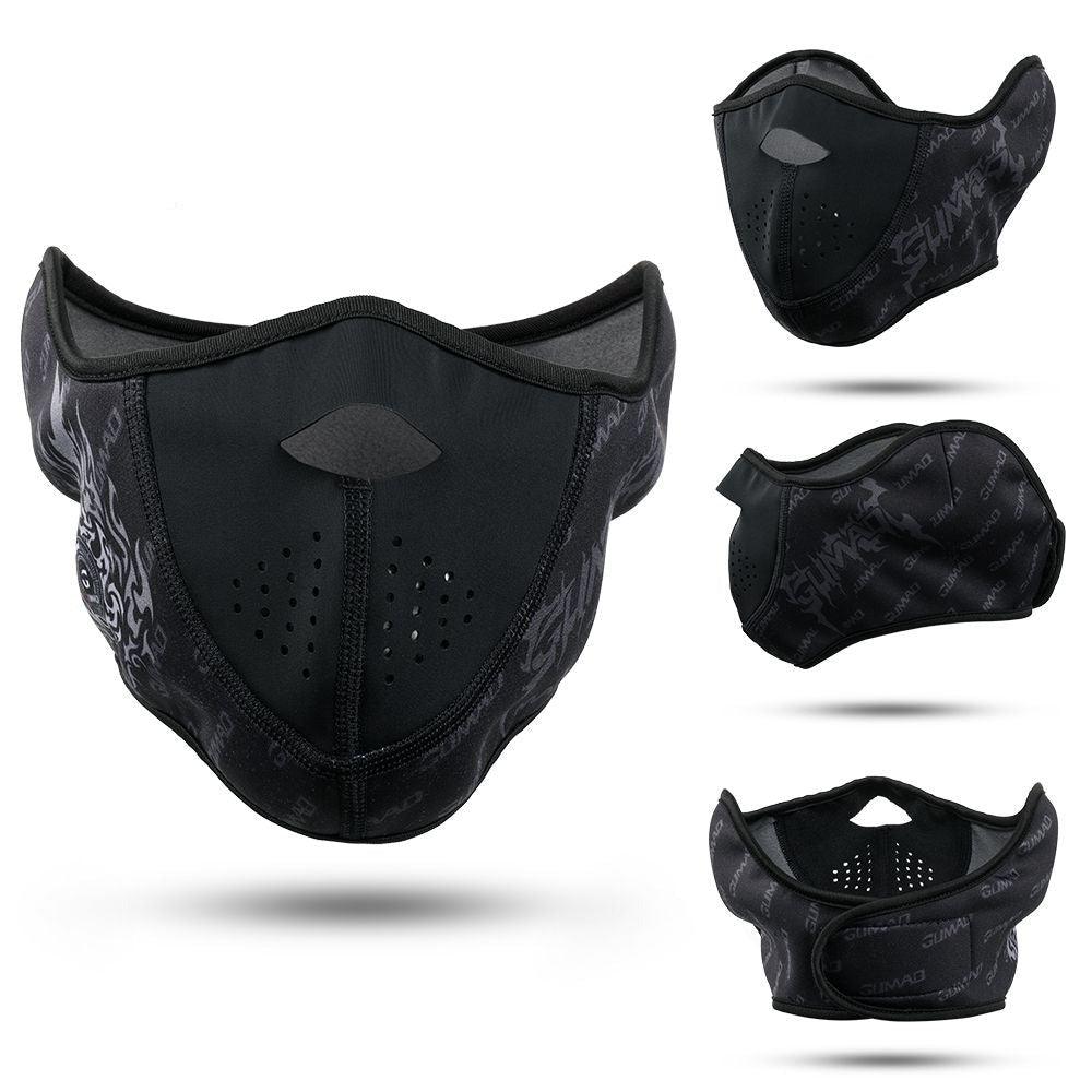 Winter Thermal Balaclava Fleece Half Face Mask Neck Warmer Ear Cover Ski Windproof Snowboard Scarf Bandana Helmet Cap Men Women Mask Headwear Scarf Bandana Hood Half Breathable Dustproof Hang-Ear Cap Bike Headbands Face Cover Stevvex