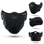 Winter Thermal Balaclava Fleece Half Face Mask Neck Warmer Ear Cover Ski Windproof Snowboard Scarf Bandana Helmet Cap Men Women Mask Headwear Scarf Bandana Hood Half Breathable Dustproof Hang-Ear Cap Bike Headbands Face Cover Stevvex