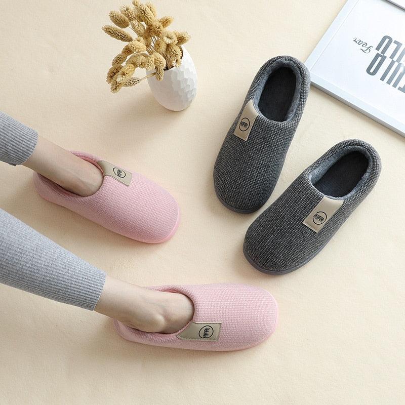 Winter Warm Shoes Woman Men Indoor Slippers Soft Plush Home Floor Slipper Anti-slip Womens Memory Foam House Slippers Indoor Lightweight Soft Cozy Home Slippers Stevvex