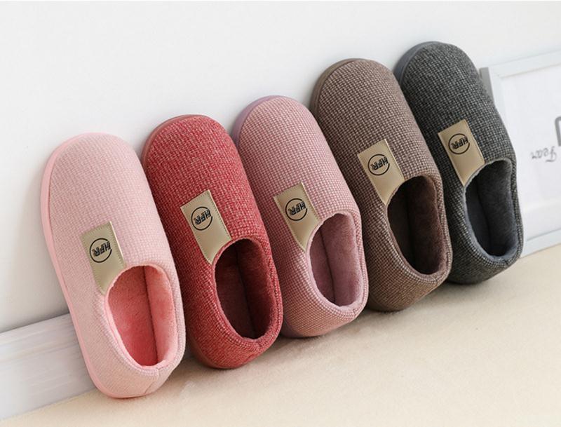 Winter Warm Shoes Woman Men Indoor Slippers Soft Plush Home Floor Slipper Anti-slip Womens Memory Foam House Slippers Indoor Lightweight Soft Cozy Home Slippers Stevvex
