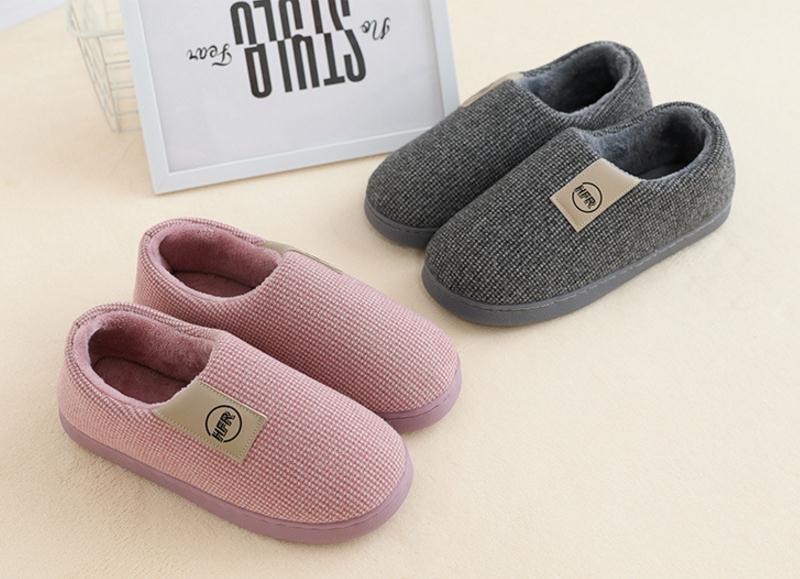 Winter Warm Shoes Woman Men Indoor Slippers Soft Plush Home Floor Slipper Anti-slip Womens Memory Foam House Slippers Indoor Lightweight Soft Cozy Home Slippers Stevvex