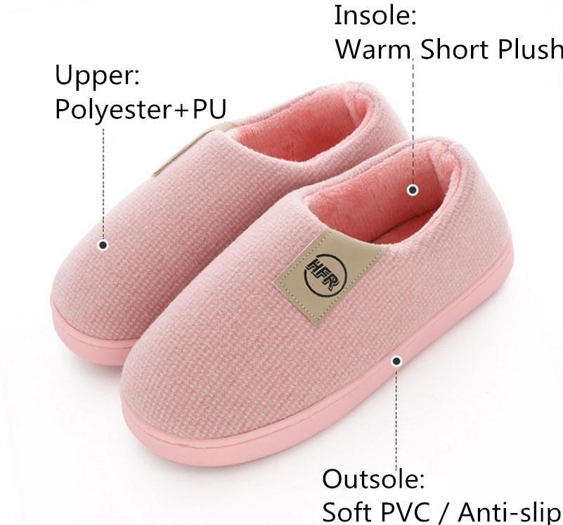 Winter Warm Shoes Woman Men Indoor Slippers Soft Plush Home Floor Slipper Anti-slip Womens Memory Foam House Slippers Indoor Lightweight Soft Cozy Home Slippers Stevvex