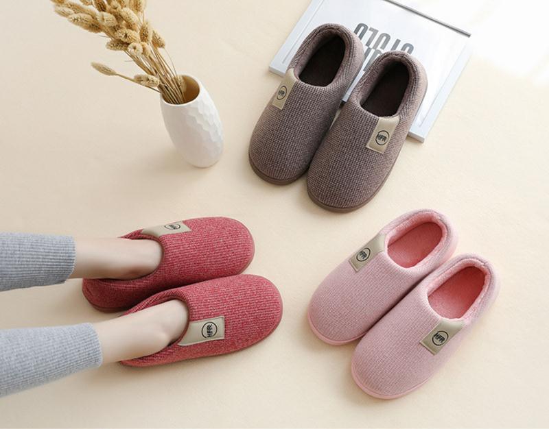 Winter Warm Shoes Woman Men Indoor Slippers Soft Plush Home Floor Slipper Anti-slip Womens Memory Foam House Slippers Indoor Lightweight Soft Cozy Home Slippers Stevvex