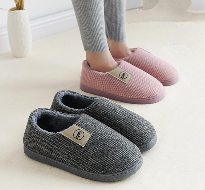 Winter Warm Shoes Woman Men Indoor Slippers Soft Plush Home Floor Slipper Anti-slip Womens Memory Foam House Slippers Indoor Lightweight Soft Cozy Home Slippers Stevvex