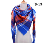 Winter Warm Soft Bandana Plaid Warm Headwear Triangle Scarves Scarf Cashmere Scarf Knit Wraps Shawls Hijabs Shawls Escharpe Elegant Cashmere Scarf Head Wrap Bandana Blanket Shawls Wraps For Female Stevvex