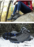 Winter Warm Sports Boots Men's Outdoor Non-Slip Hiking Shoes Men's Women's Sports Boots Hunting Outdoor Walking Lace Up Anti-Slip Ankle Booties Casual Strong Design