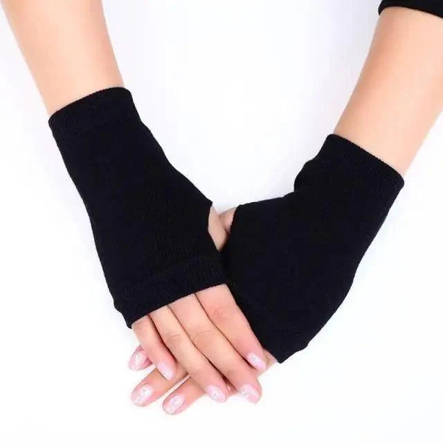 Winter Warm Thickening Wool Gloves Knitted Flip Fingerless Exposed Finger Thick Gloves Mittens Soft Cold Weather Women Gloves Stevvex