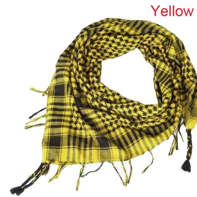 Winter Warm Unisex Fashion Lightweight Military Men Scarves Arab Tactical Desert Army Keffiyeh Scarf Military Scarves Shemagh Palestine Islamic Multifunction Tactical cotton head Scarf square Arabic Keffiyeh Wrap Bandana Women Men Stevvex