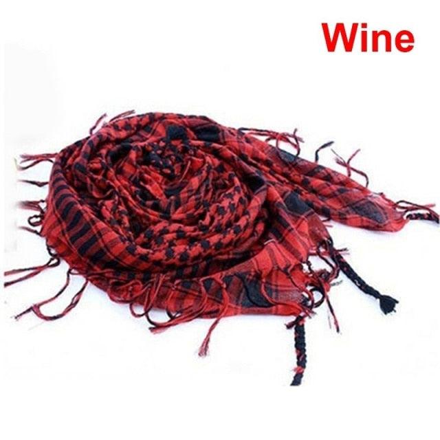Winter Warm Unisex Fashion Lightweight Military Men Scarves Arab Tactical Desert Army Keffiyeh Scarf Military Scarves Shemagh Palestine Islamic Multifunction Tactical cotton head Scarf square Arabic Keffiyeh Wrap Bandana Women Men Stevvex