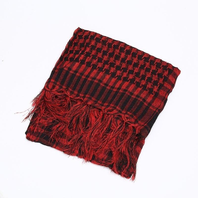 Winter Warm Unisex Fashion Lightweight Military Men Scarves Arab Tactical Desert Army Keffiyeh Scarf Military Scarves Shemagh Palestine Islamic Multifunction Tactical cotton head Scarf square Arabic Keffiyeh Wrap Bandana Women Men Stevvex