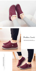 Winter Waterproof Shoes Men's Fashion Sneakers Outdoor Work Warm Shoes For Men Slip On Casual Comfortable Warm Outdoors Walking Waterproof Soft Shoes