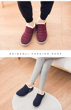 Winter Waterproof Shoes Men's Fashion Sneakers Outdoor Work Warm Shoes For Men Slip On Casual Comfortable Warm Outdoors Walking Waterproof Soft Shoes