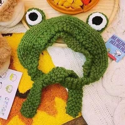 Winter Women Frog Crochet Knitted Hat Hip Hop Skellies Beanies Streetwear Costume Accessory Gift Warm Party Bonnets Cap Kids Knitted Beanie Hat Cute Frog Cartoon Winter Warmer Cap with Big Eyes for Baby Boys Girls Stevvex