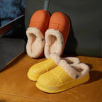Winter Women's Slippers Warm Clogs Sandals Waterproof Slippers For Women Waterproof Slippers Fur Lined Clogs Winter Garden Shoes Warm House Family Women Shoes Stevvex