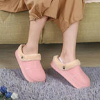 Winter Women's Slippers Warm Clogs Sandals Waterproof Slippers For Women Waterproof Slippers Fur Lined Clogs Winter Garden Shoes Warm House Family Women Shoes Stevvex