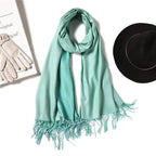 Winter Women Scarf Fashion Solid Soft  Scarves For Lady Shawls Wrap Casual Wear Travel Friendly For Winter Fall Winter Classic Warm Soft Chunky Warm Scarves Wrap Scarf Stevvex