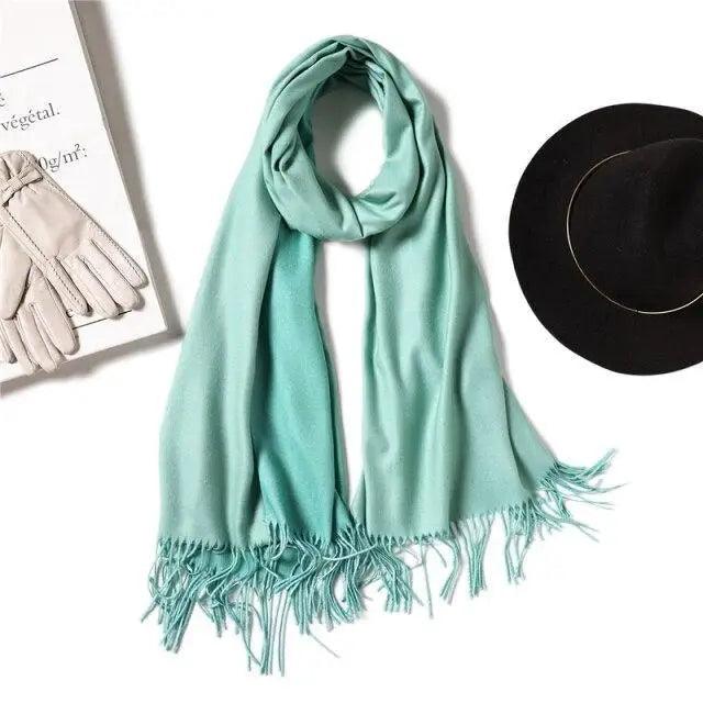 Winter Women Scarf Fashion Solid Soft  Scarves For Lady Shawls Wrap Casual Wear Travel Friendly For Winter Fall Winter Classic Warm Soft Chunky Warm Scarves Wrap Scarf Stevvex