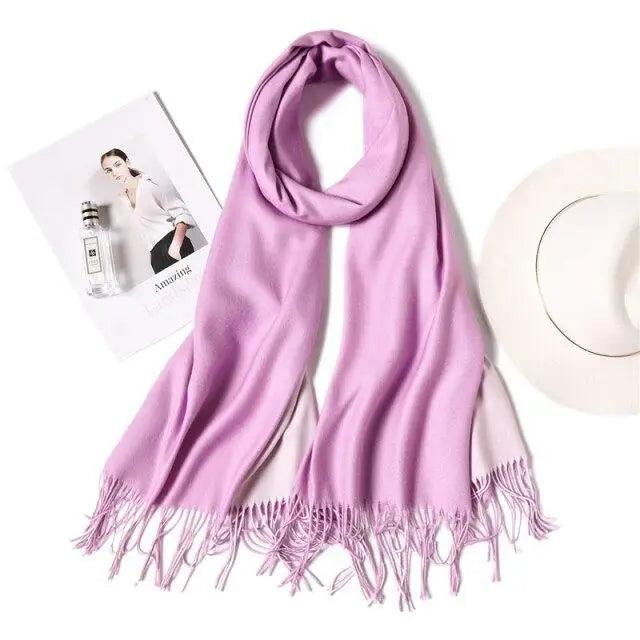 Winter Women Scarf Fashion Solid Soft  Scarves For Lady Shawls Wrap Casual Wear Travel Friendly For Winter Fall Winter Classic Warm Soft Chunky Warm Scarves Wrap Scarf Stevvex
