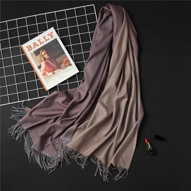 Winter Women Scarf Fashion Solid Soft  Scarves For Lady Shawls Wrap Casual Wear Travel Friendly For Winter Fall Winter Classic Warm Soft Chunky Warm Scarves Wrap Scarf Stevvex