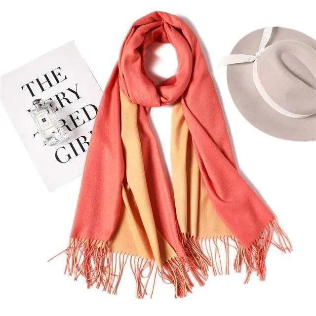 Winter Women Scarf Fashion Solid Soft  Scarves For Lady Shawls Wrap Casual Wear Travel Friendly For Winter Fall Winter Classic Warm Soft Chunky Warm Scarves Wrap Scarf Stevvex