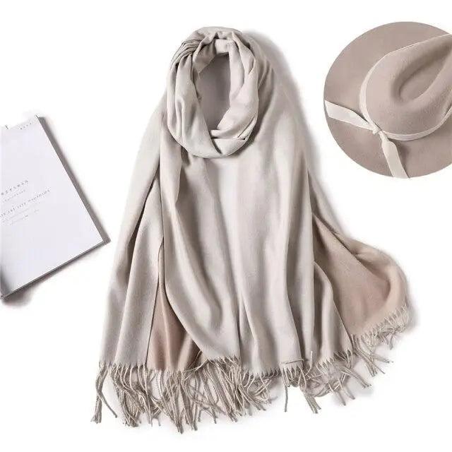 Winter Women Scarf Fashion Solid Soft  Scarves For Lady Shawls Wrap Casual Wear Travel Friendly For Winter Fall Winter Classic Warm Soft Chunky Warm Scarves Wrap Scarf Stevvex