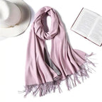 Winter Women Scarf Fashion Solid Soft  Scarves For Lady Shawls Wrap Casual Wear Travel Friendly For Winter Fall Winter Classic Warm Soft Chunky Warm Scarves Wrap Scarf Stevvex