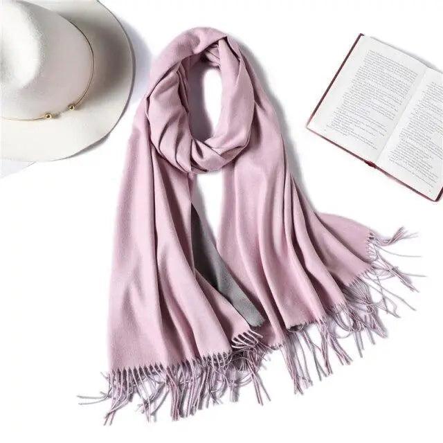 Winter Women Scarf Fashion Solid Soft  Scarves For Lady Shawls Wrap Casual Wear Travel Friendly For Winter Fall Winter Classic Warm Soft Chunky Warm Scarves Wrap Scarf Stevvex