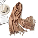 Winter Women Scarf Fashion Solid Soft  Scarves For Lady Shawls Wrap Casual Wear Travel Friendly For Winter Fall Winter Classic Warm Soft Chunky Warm Scarves Wrap Scarf Stevvex