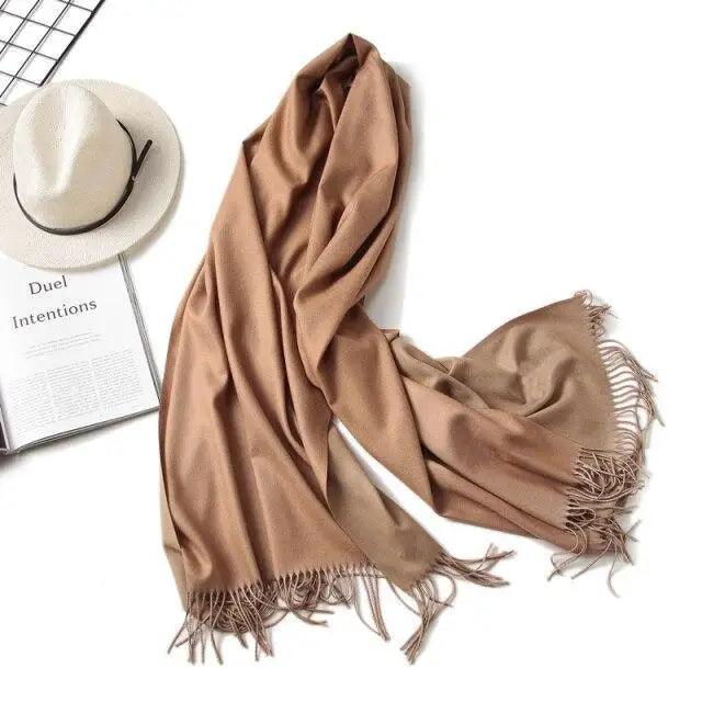 Winter Women Scarf Fashion Solid Soft  Scarves For Lady Shawls Wrap Casual Wear Travel Friendly For Winter Fall Winter Classic Warm Soft Chunky Warm Scarves Wrap Scarf Stevvex