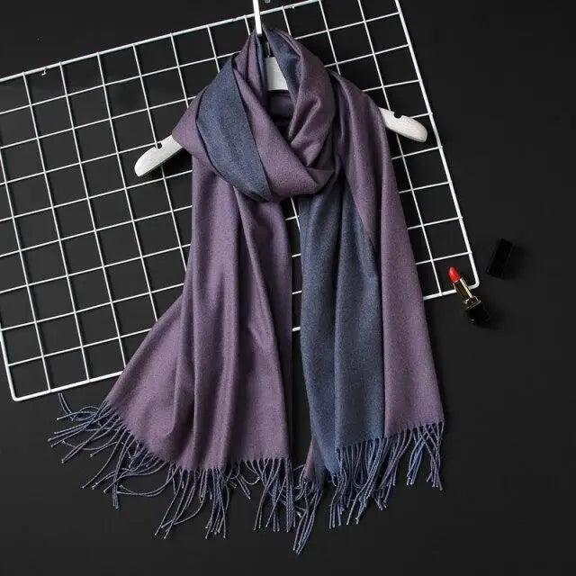 Winter Women Scarf Fashion Solid Soft  Scarves For Lady Shawls Wrap Casual Wear Travel Friendly For Winter Fall Winter Classic Warm Soft Chunky Warm Scarves Wrap Scarf Stevvex